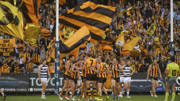 The Hawks took the points in another classic against Geelong.