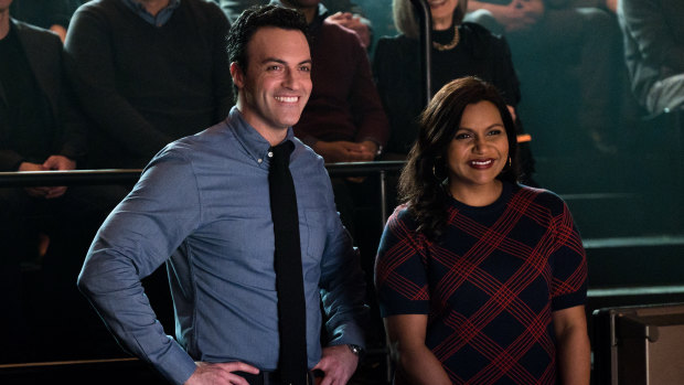 Reid Scott and Mindy Kaling in a scene from the film. 