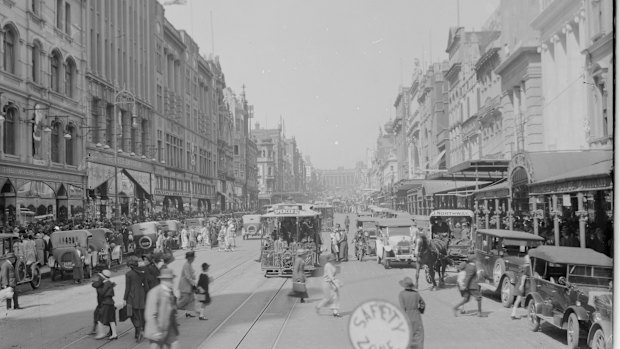 Bourke Street, c. 1910-1920.