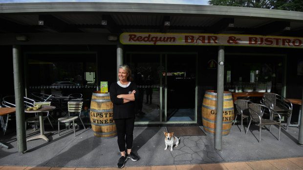 Dianne Larard and husband Ross bought the Harrietville Hotel in December, three weeks before the bushfires.