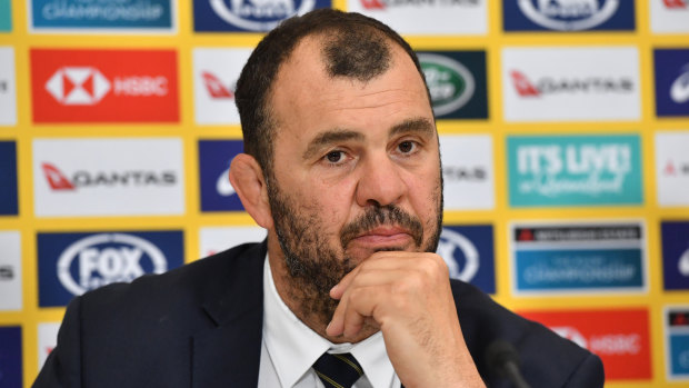 Character: Wallabies coach Michael Cheika has been described as 'Mickey Mouse' by his New Zealand counterpart.
