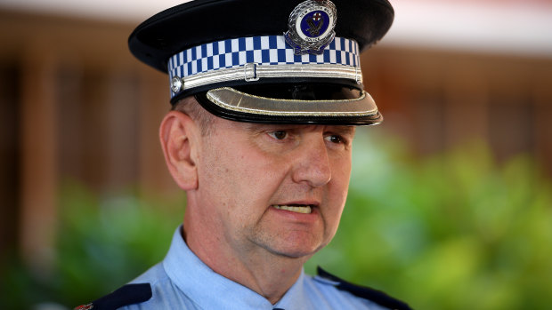 Charges: NSW Police Superintendent Brett McFadden addresses the media during a press conference at Penrith Police Station.