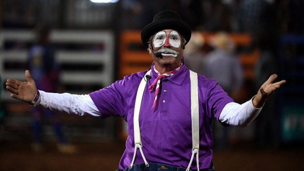 Cliff "Hollywood" Harris at the Mount Isa Rodeo on Friday.