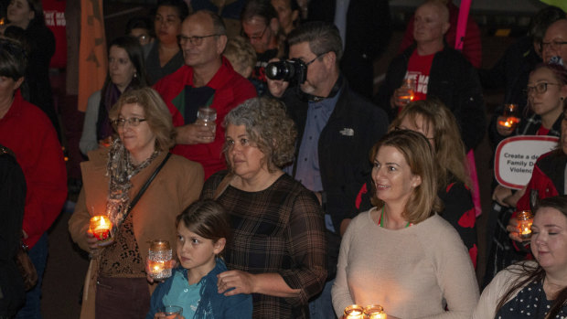 The vigil highted the concerns of child protection workers about increased workloads, burnout and the effects on the children who need support.