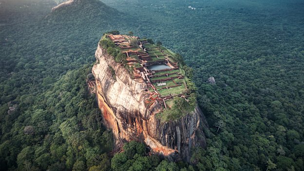 Sigiriya, an ancient fortress and a major tourist drawcard in central Sri Lanka. 
