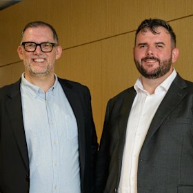 মাইক্রোসফ্টের স্টিভেন মিলার (বামে), ACTU এর জোসেফ মিচেলের সাথে চিত্রিত, বলেছেন শ্রমিকরা শেষ পর্যন্ত অস্ট্রেলিয়া AI থেকে উপকৃত হবে কিনা তার কেন্দ্রে থাকবে। 