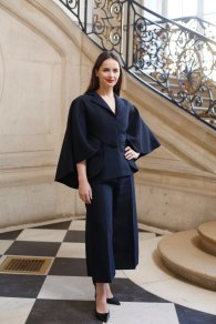 Felicity Jones at the Dior Spring/Summer 2019 Haute Couture fashion collection.