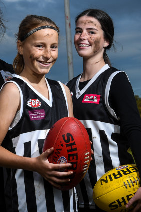 Jemma Moschini, right, and her team mate, Marli Cooke.