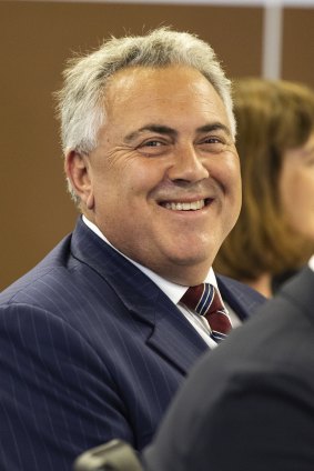 Not backward in coming forwards: rugby fan (and former player) Joe Hockey.