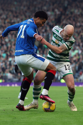 Socceroo Aaron Mooy was also in action for Celtic at Hampden Park.