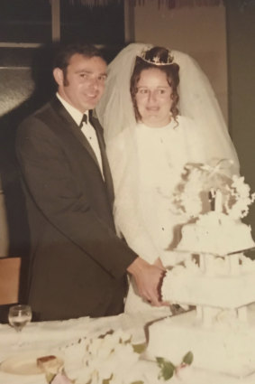 Barry and Maureen Preedy on their wedding day.