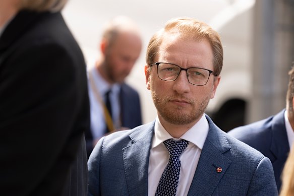 James Paterson at Dr Allen’s funeral. 