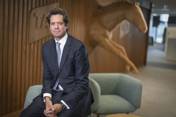 Former AFL chief executive Gillon McLachlan is the new Tabcorp boss.