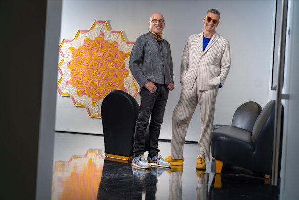 Jopling and his husband, Richard Parker, founder of the Rationale skincare brand. 