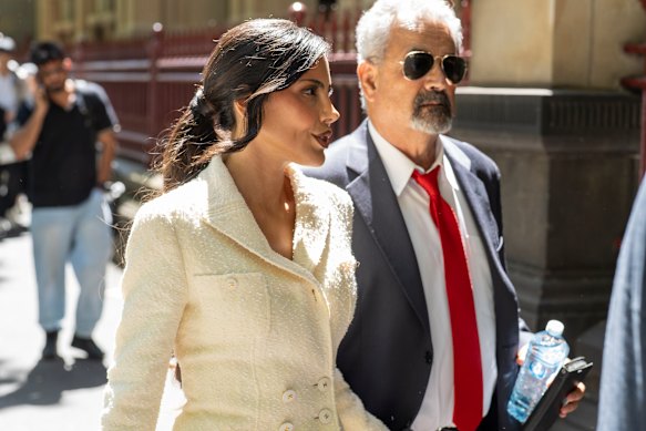 Rebecca Behbahani at court for a trial about the Toorak dispute. 