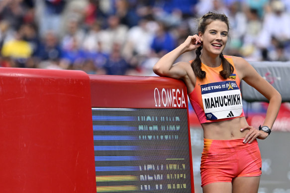 Ukraine’s Yaroslava Mahuchikh broke one of the longest standing records in world athletics.