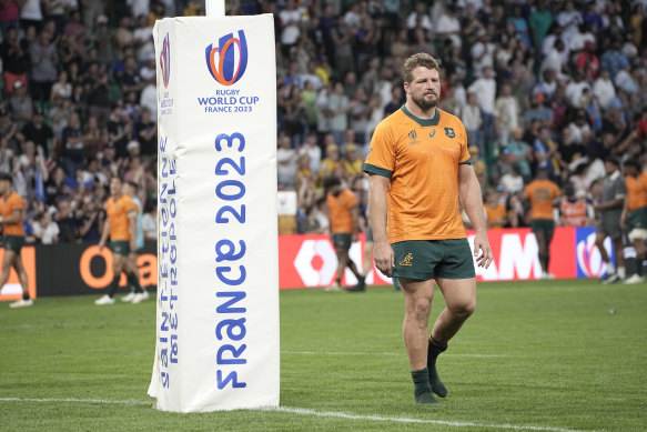 James Slipper after the Wallabies’ loss to Fiji at the World Cup in France.