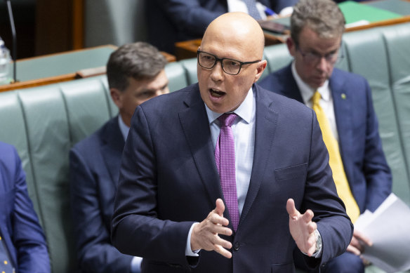 Opposition Leader Peter Dutton laid into the PM for being as “weak as water”.