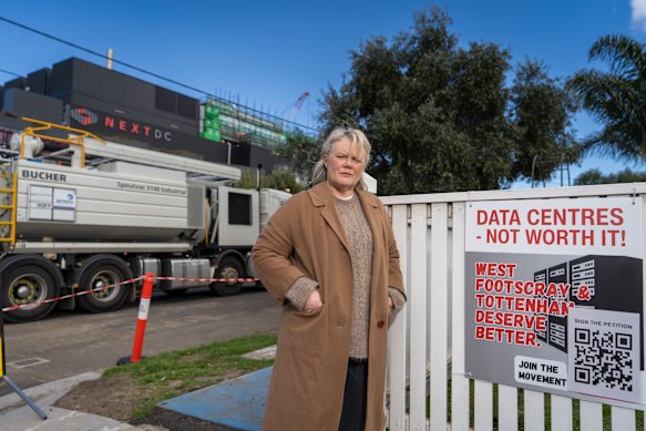 Jacqui Glover lives within metres of the NextDC West Footscray data centre.