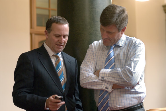 Wayne Eagleson (right) with former NZ PM John Key.