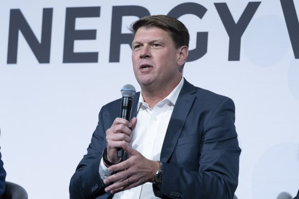 Transgrid chief executive Brett Redman at the Australian Energy Week conference in Melbourne.