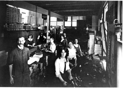 Workers at the building in the 1900s.
