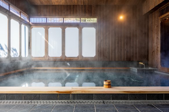 A revitalised public hot spring bath at Matsuzakaya Honten.
