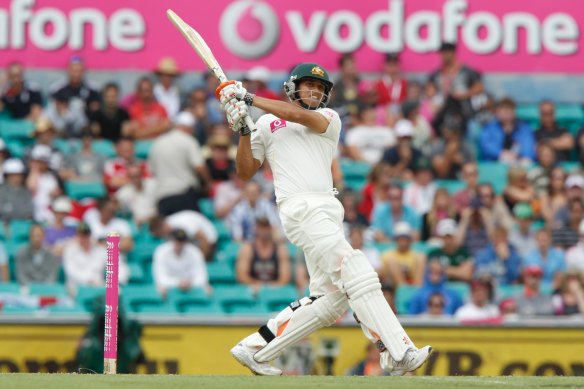 Khawaja in action on debut at the SCG.