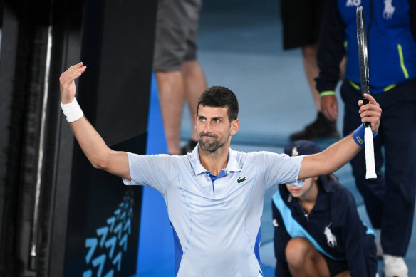 Novak Djokovic was imperious in his fourth round match against Adrian Mannarino, winning 6-0, 60, 6-3.