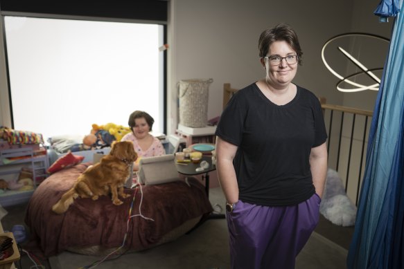 Leah Heele with her nine-year-old daughter Emily, who is diagnosed with autism and ADHD.