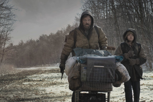 Viggo Mortensen and Kodi Smit-McPhee in a scene from John Hillcoat’s film of Cormac McCarthy’s novel The Road.