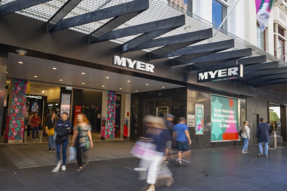 Clothing was trapped in a bungled Myer warehouse roll-out that has eaten a $8 million chunk out of Myer’s half-year profits.
