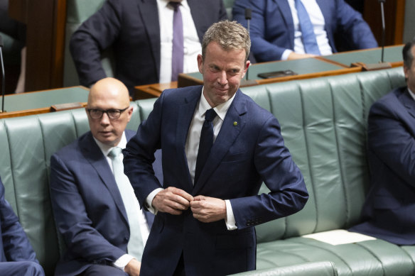 Shadow Minister for Immigration and Citizenship Dan Tehan in question time today.