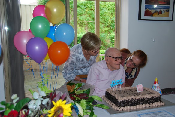 Norman Dillon on his 100th birthday.