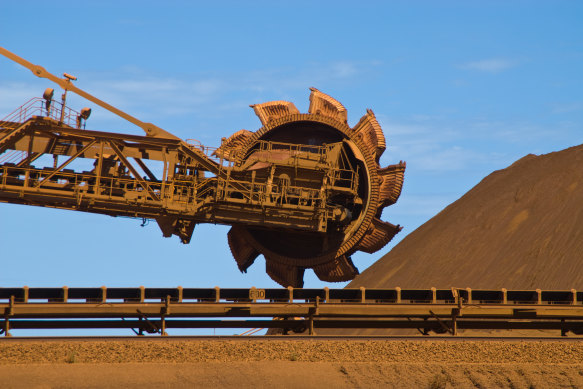 Australian mining giant BHP produces iron ore in WA’s Pilbara region.
