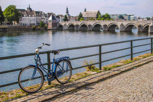 Scenic Maastricht on two wheels.