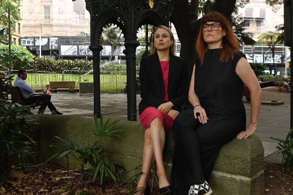 NSW women’s safety commissioner Dr Hannah Tonkin (left) with Associate Professor Nicole Kalms (right), the lead researcher of the YourGround NSW project.