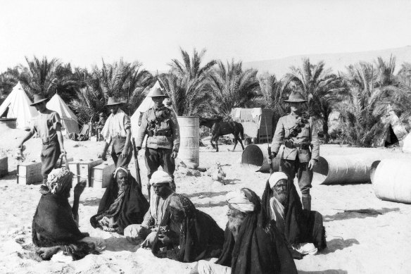 The Australian Light Horse encampment at Romani.