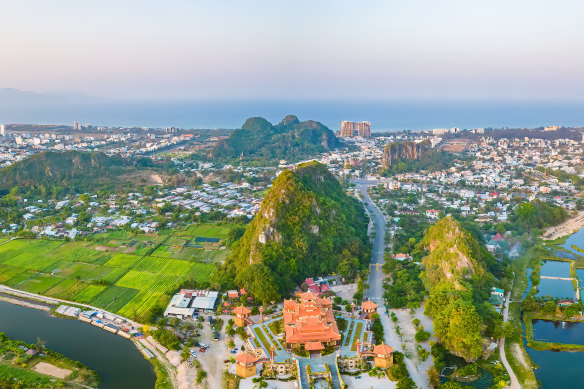 Da Nang’s Marble Mountains and coast.