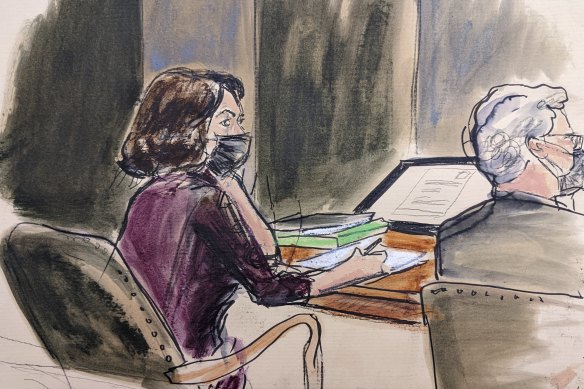 Ghislaine Maxwell, left, refuses to testify at her sex-trafficking trial but has appeared active in her own defence. 