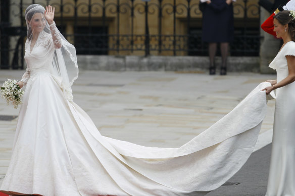 Catherine’s wedding dress was the start of a long relationship between designer and princess.