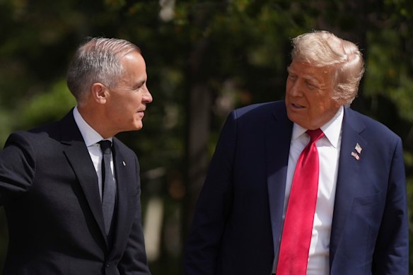 Canadian Prime Minister Mark Carney and US President Donald Trump.