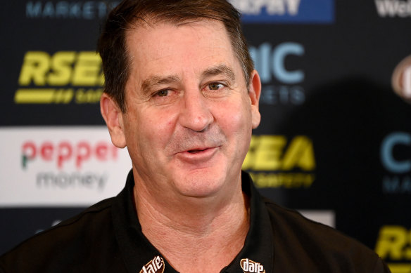 Ross Lyon, unveiled by the Saints last October.