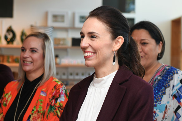 NZ PM Jacinda Ardern in Napier on Friday.