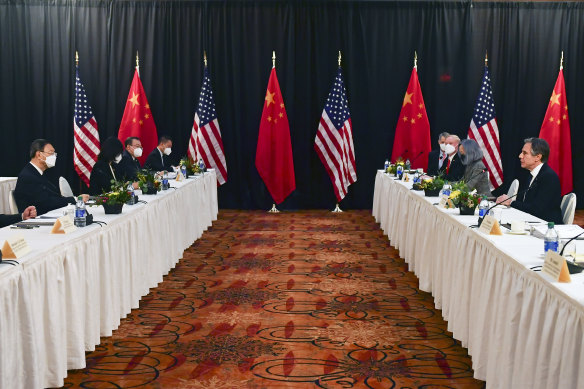 The last meeting between US and Chinese officials in Alaska was frosty.  