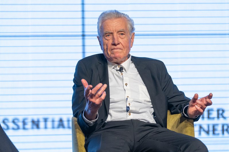 Rich Lister and property developer Max Beck speaking at the Australia-Israel Chamber of Commerce Property Forum.