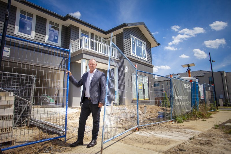 Shane Bennett, CEO of Melbourne builder Arden Homes, on a site in south-eastern Melbourne’s Rowville on Wednesday.