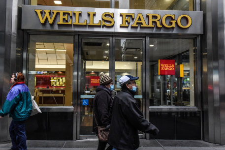 A Wells Fargo bank branch in New York.
