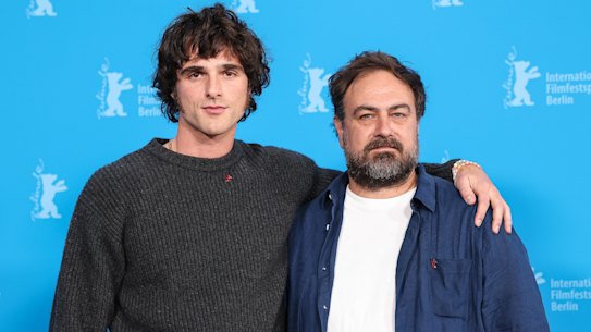 Jacob Elordi (left) and Justin Kurzel, director of The Narrow Road to the Deep North, at the 75th Berlin International Film Festival. 