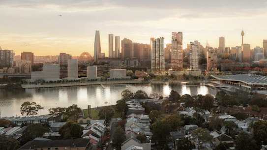 The Blackwattle Bay precinct will ultimately be home to more than 7000 new homes.